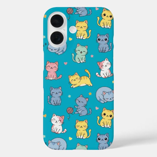 かわいいパステル猫の柄の電話ケース Case-Mate iPhoneケース (裏面)