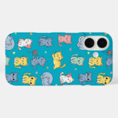 かわいいパステル猫の柄の電話ケース Case-Mate iPhoneケース (裏面 (横))