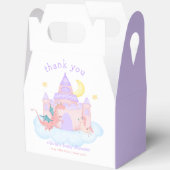 かわいいパステル童話ドラゴンユニコーンベイビーシャワー フェイバーボックス (見開き)
