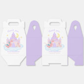 かわいいパステル童話ドラゴンユニコーンベイビーシャワー フェイバーボックス (見開き)