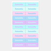 かわいいパステル美的カラーパレット名ラベル ラベル (シート)