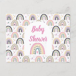 かわいいパステル虹の赤ちゃんシャワーハガキ ポストカード