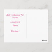 かわいいパステル虹の赤ちゃんシャワーハガキ ポストカード (裏面)