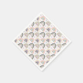 かわいいパステル虹ベビシャワーナプキン スタンダードカクテルナプキン (角)