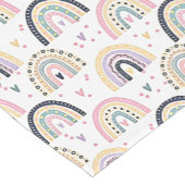 かわいいパステル虹 ショートテーブルランナー (コーナー)