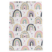 かわいいパステル虹 ミディアムペーパーバッグ (裏面)