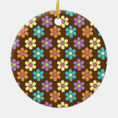 かわいいパステル調のデイジーの女の子の部屋のドア・ハンガー セラミックオーナメント (裏面)