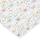 かわいいパステル調のラマパターン ショートテーブルランナー (コーナー)