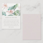 かわいいパステル赤面《植物》スイレン本ベイビーシャワー エンクロージャーカード (正面/裏面)