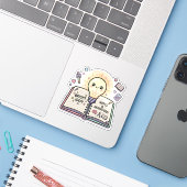 かわいいパステル電球ノートブック 輝くアイデア シール (ノートパソコンとiPhone)