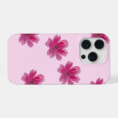 かわいいパステル風フラワーパターンiPhone 15 Pro iPhoneケース (裏面横)