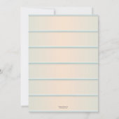 かわいいパステル鳥の水色フローラ赤ちゃんシャワー 招待状 (裏面)