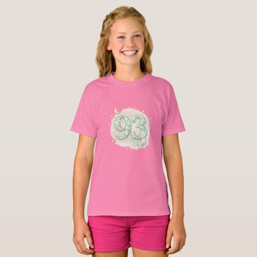 かわいいパステル93美意識ガールズTシャツ Tシャツ (正面フル)