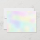 かわいいパステル ユニコーン レインボー 誕生日パーティー サンキューカード (裏面)