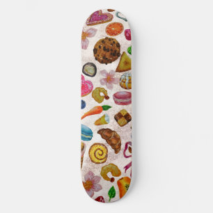 かわいいパストリー菓子スイーツ スケートボード