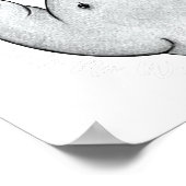 かわいいパズル象ママ自閉症の意識 ポスター (角)