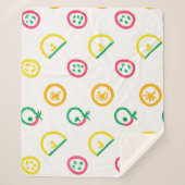 かわいいパターンのアートワーク。買今 シェルパブランケット (正面)