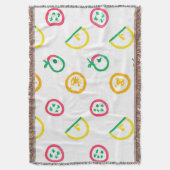 かわいいパターンのアートワーク。買今 スローブランケット (正面縦)