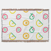 かわいいパターンのアートワーク。買今 スローブランケット (正面)