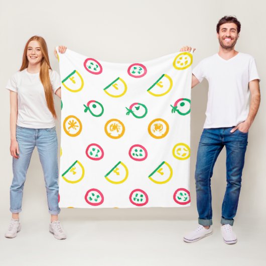 かわいいパターンのアートワーク。買今 フリースブランケット (インサイチュ)