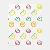 かわいいパターンのアートワーク。買今 フリースブランケット (正面)