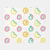 かわいいパターンのアートワーク。買今 フリースブランケット (正面(横))