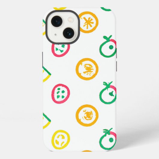 かわいいパターンのアートワーク。買今 iPhoneケース (裏面)