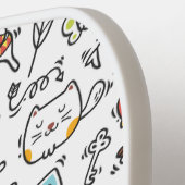 かわいいパターンカスタムモノグラム ピックルボールラケット (左詳細)