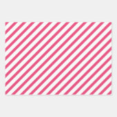 かわいいパターンピンク色の花ハート水色 ラッピングペーパーシート (正面2)