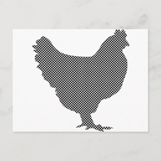 かわいいパターン(の模様が)あるチキン ポストカード (正面)