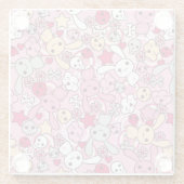 かわいいパターン ガラスコースター (裏面)