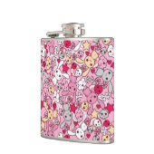 かわいいパターン フラスク (左)