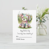 かわいいパッチドッグドール、キッズスクール、バレンタインデー シーズンカード (スタンド正面)