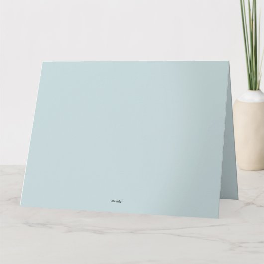 かわいいパッチワークの牛が星空の月を越えて サンキューカード (裏面)