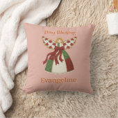 かわいいパッチワークエンジェル - 名入れベビー クッション (ブランケット)