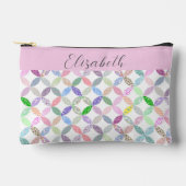 かわいいパッチワークキルティングをテーマカスタムにしたプロジェクト アクセサリーポーチ (正面)