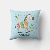 かわいいパッチワークゼブラ クッション (裏面)