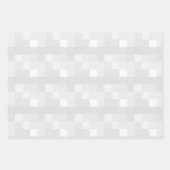 かわいいパッチワークパステルピンク、薄紫、グレー ラッピングペーパーシート (正面2)