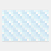 かわいいパッチワークパステルレモン、ブルーとグリーン ラッピングペーパーシート (正面)