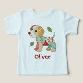 かわいいパッチワークパピー (デザイン正面)