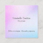 かわいいパップドッググルーミンググラディアントカラープロフェッショナル スクエア名刺 (裏面)