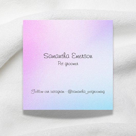 かわいいパップドッググルーミンググラディアントカラープロフェッショナル スクエア名刺