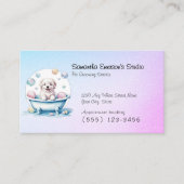 かわいいパップドッググルーミンググラディアントカラープロフェッショナル 名刺 (正面)