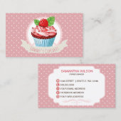 かわいいパティシシェフカップケーキビジネスカード 名刺 (正面/裏面)