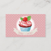 かわいいパティシシェフカップケーキビジネスカード 名刺 (正面)