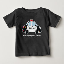 かわいいパトカーTシャツ-ベビー-トドラー-キッズ