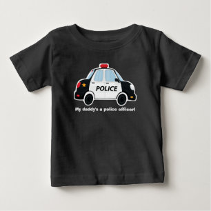 かわいいパトカーTシャツ-ベビー-トドラー-キッズ ベビーTシャツ