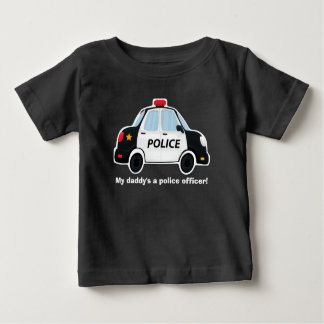 かわいいパトカーTシャツ-ベビー-トドラー-キッズ ベビーTシャツ