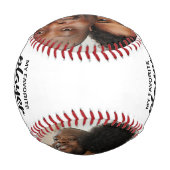 かわいいパパのお父さんの日のギフトフォトベースボール 野球ボール (裏面)