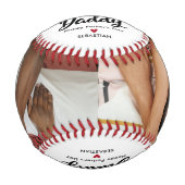 かわいいパパのお父さんの日のギフトフォトベースボール 野球ボール (正面)